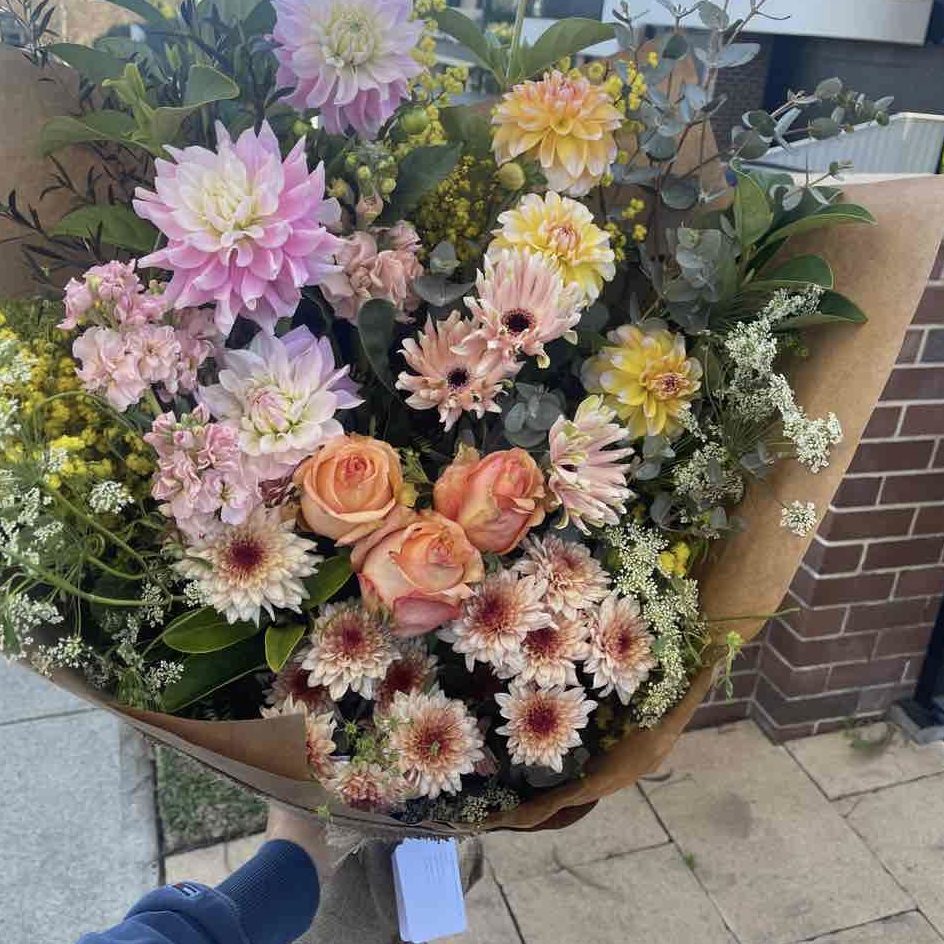 Luxe bouquet being delivered in Sydney.