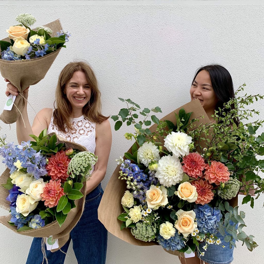 Little Flowers florists preparing Valentine’s Day flowers