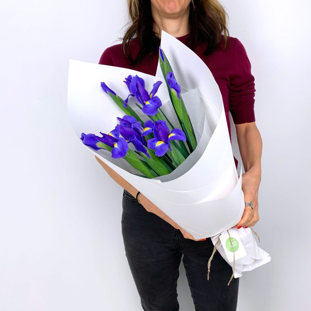 purple iris flower bouquet