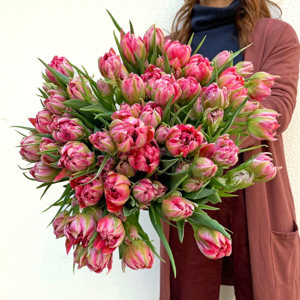 bunch of peony tulips for Mother’s Day